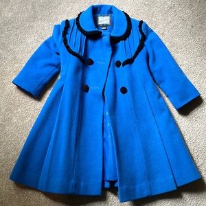 Kid’s Blue Wool Winter Coat